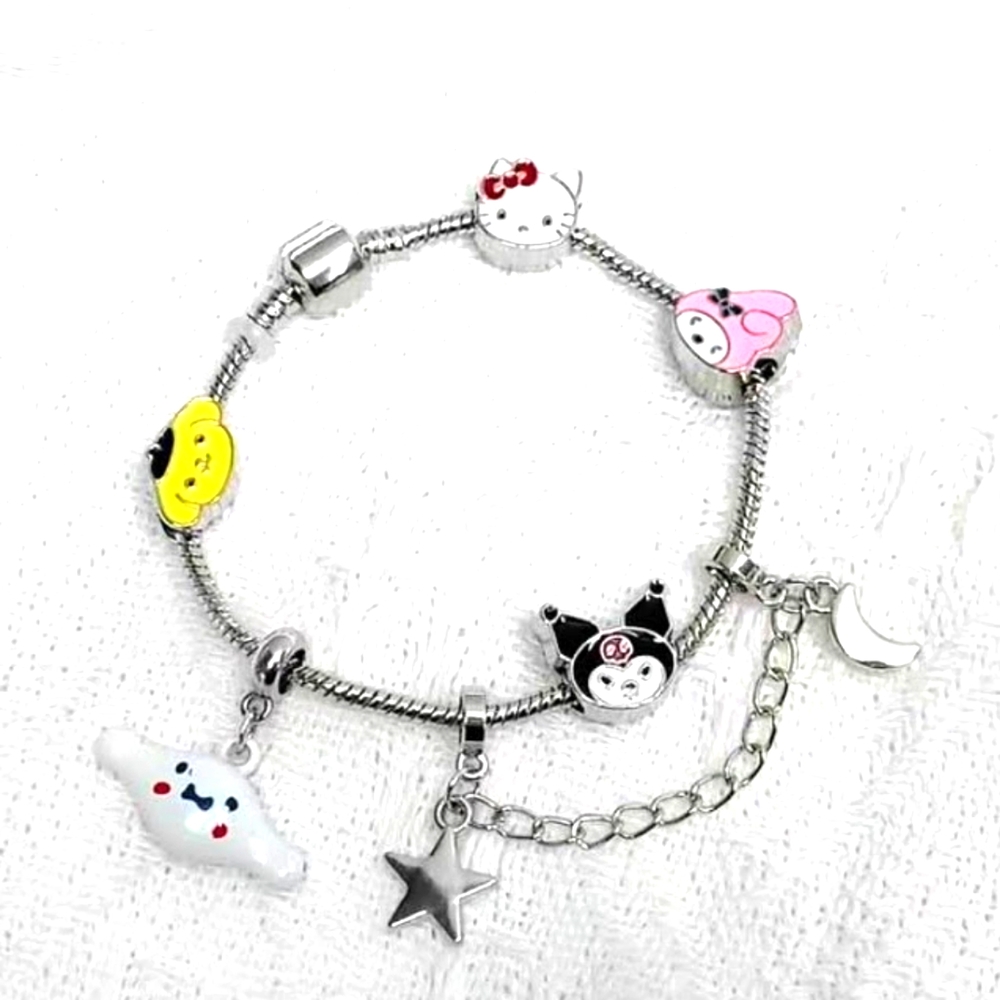 Bracelet Sanrio Family Hello Kitty My Melody Kuromi Cinnamaroll Pompompurin